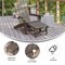 Merrick Lane Nassau Adirondack Chair with Cup Holder and Pull Out Ottoman, All-Weather HDPE Indoor/Outdoor Lounge Chair
